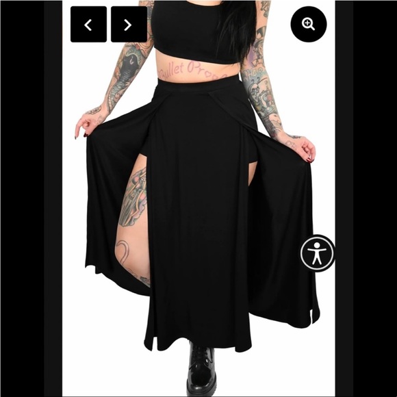 NWT Foxblood Darla Maxi Skirt with Built In Shorts - Large - Picture 3 of 12